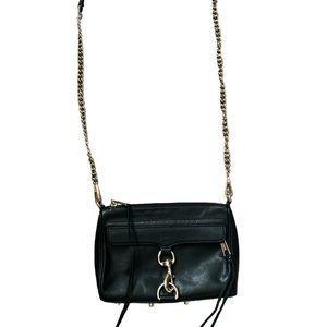 Rebecca Minkoff Black Leather Purse with Gold Hardware